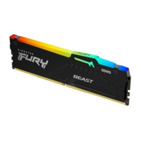 Kingston FURY Beast 32GB 6000MTs DDR5 CL30 DIMM RGB EXPO, 32 Go, 1 x 32 Go, DDR5, 288-pin DIMM, Noir