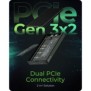 ICY BOX IB-2817M-C32, Enceinte ssd, M.2, PCI Express 3.0, 6 Gbits, Connectivité USB, Noir