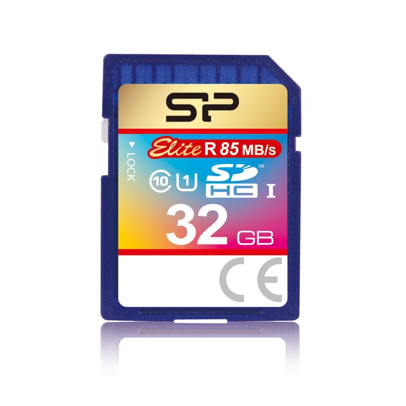 Silicon Power Elite UHS-I, 32GB, 32 Go, SDHC, Classe 10, 40 Mos, 15 Mos, Bleu