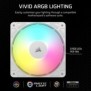 Corsair RS120 ARGB, Ventilateur, 12 cm, 420 trmin, 2100 trmin, Blanc