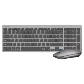 LogiLink ID0215, Sans fil, Bluetooth, QWERTZ, Anthracite, Gris, Souris incluse