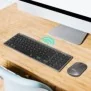 LogiLink ID0215, Sans fil, Bluetooth, QWERTZ, Anthracite, Gris, Souris incluse