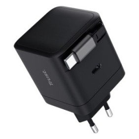 Trust Maxo Chargeur PD USB-C rétractable de 65 W, Intérieure, Secteur, 20 V, 0,67 m, Noir