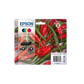 Epson 503, Rendement standard, Noir, Cyan, Magenta, Jaune, 4,6 ml, 3,3 ml, 4 pièce, Multi pack