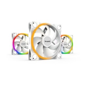 Be Quiet! Light Wings 140 mm PWM | Ventilateur PC ARGB White, Pack de 3, Ventilateur, 14 cm, 1500 trmin, 95,14 m³h, Blanc