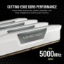 Corsair Vengeance CMK32GX5M2E6000Z36W, 32 Go, 2 x 16 Go, DDR5, 6000 MHz, 288-pin DIMM, Blanc
