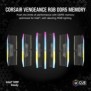 Corsair Vengeance RGB CMH32GX5M2B6000C38, 32 Go, 2 x 16 Go, DDR5, 6000 MHz, 288-pin DIMM
