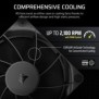 Corsair RS120, Ventilateur, 12 cm, 420 trmin, 2100 trmin, Noir