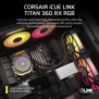 Corsair iCUE LINK TITAN RX RGB, Refroidisseur de liquide tout-en-un, 12 cm, 300 trmin, 2100 trmin, Noir
