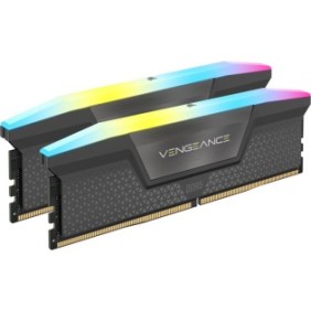 Corsair Vengeance RGB CMH32GX5M2B6400Z32, 32 Go, 2 x 16 Go, DDR5, 6400 MHz, 288-pin DIMM, Noir