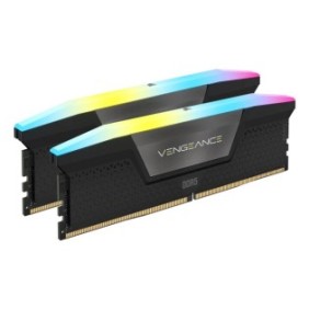 Corsair Vengeance RGB CMH64GX5M2D6000C40, 64 Go, 2 x 32 Go, DDR5, 288-pin DIMM, Noir