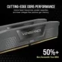 Corsair Vengeance CMK32GX5M2B6000Z38, 32 Go, 2 x 16 Go, DDR5, 288-pin DIMM, Gris