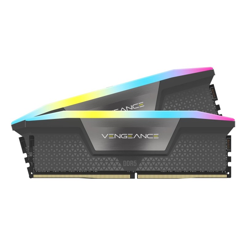 Corsair Vengeance RGB CMH32GX5M2B6000Z38, 32 Go, 2 x 16 Go, DDR5, 288-pin DIMM, Gris