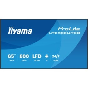 Iiyama LH6566UHSB-B1AG, Écran plat de signalisation numérique, 165,1 cm 65", LCD, 3840 x 2160 pixels, Wifi, 247