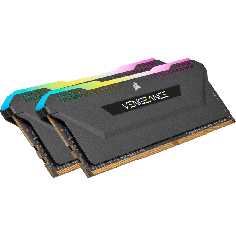 Corsair Vengeance RGB Pro , 32 Go, 2 x 16 Go, DDR4, 3200 MHz, 288-pin DIMM, Noir