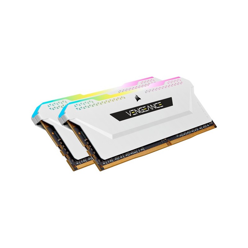 Corsair Vengeance RGB Pro , 16 Go, 2 x 8 Go, DDR4, 3200 MHz, 288-pin DIMM, Blanc