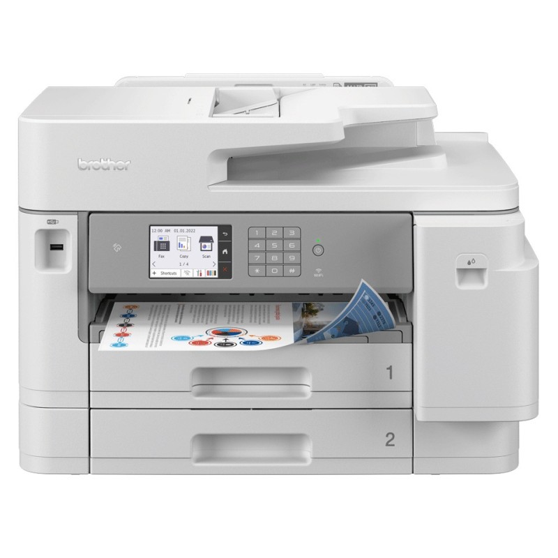 Brother MFC-J5955DW, Jet d'encre, Impression couleur, 1200 x 4800 DPI, A3, Impression directe, Blanc