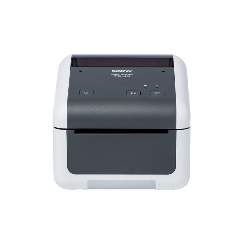 Brother TD-4210D - Imprimante d'étiquettes professionnelle, Thermique directe, 203 x 203 DPI, 203 mmsec, Avec fil, Gris, Blanc