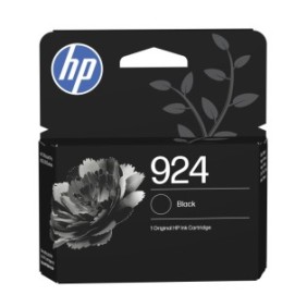 HP 924 Cartouche Encre Authentique Noir, Rendement standard, Noir, 1 pièce, 500 pages, 400 pages, Paquet unique