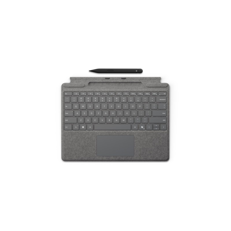 Microsoft Surface Pro Keyboard with Slim Pen for Business, AZERTY, Belge, Pavé tactile, Microsoft, Surface Pro 10 for Business Surface Pro 9 for Business Surface Pro 8 for Business Surface Pro X..., Platine