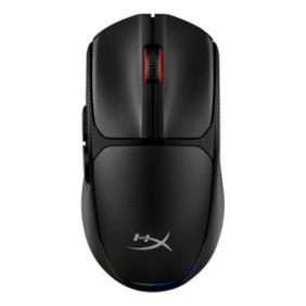 Kingston HyperX Pulsefire Fuse - Souris de jeu sans fil , Ambidextre, Optique, RF sans fil + Bluetooth, 12000 DPI, Noir