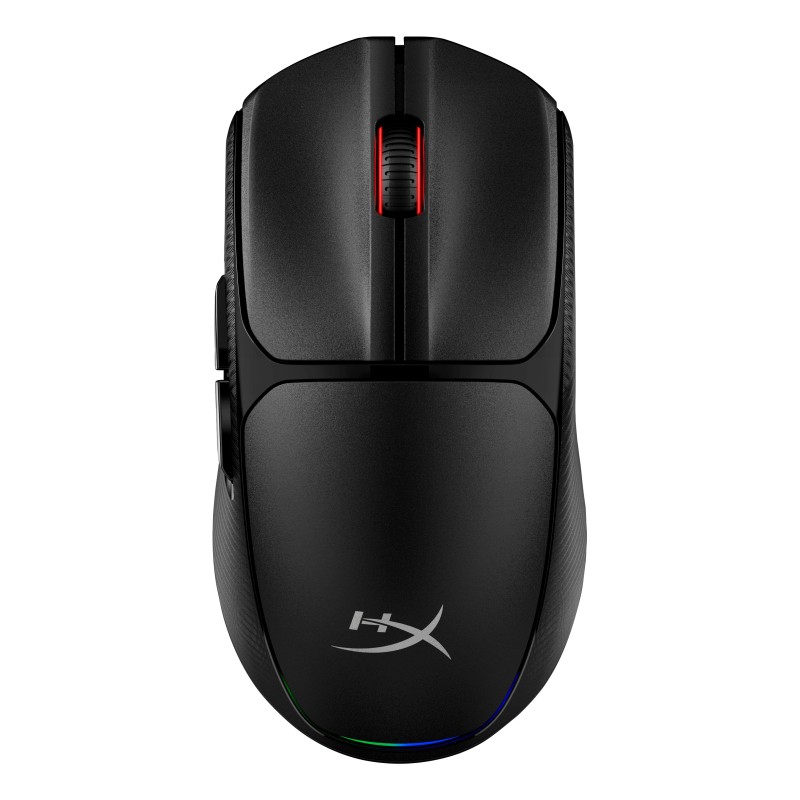 Kingston HyperX Pulsefire Fuse - Souris de jeu sans fil , Ambidextre, Optique, RF sans fil + Bluetooth, 12000 DPI, Noir