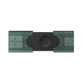 Kingston DataTraveler 128 Go USB-A + USB-C 3.2 Gen 1 DuoG2, 128 Go, USB Type-A USB Type-C, 3.2 Gen 1 3.1 Gen 1, Casquette, 10 g, Noir, Vert