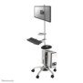 Neomounts FPMA-MOBILE1800 Station de travail mobile 10-27", Argent, Panier multimédia, Aluminium, 6 kg, 25,4 cm 10", 68,6 cm 27