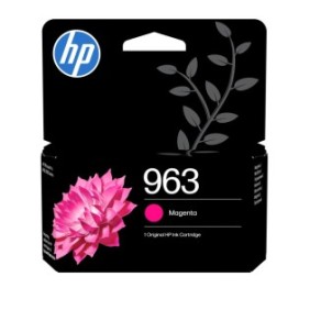 HP 963 Cartouche d'encre magenta authentique, Rendement standard, Magenta, Encre à pigments, 10,77 ml, 1 pièce, Paquet unique
