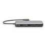 DIGITUS Station d'accueil USB-C, 8 ports, Avec fil, USB 3.2 Gen 2 3.1 Gen 2 Type-C, 100 W, 1.42.2, 10,100,1000 Mbits, Noir, Gris