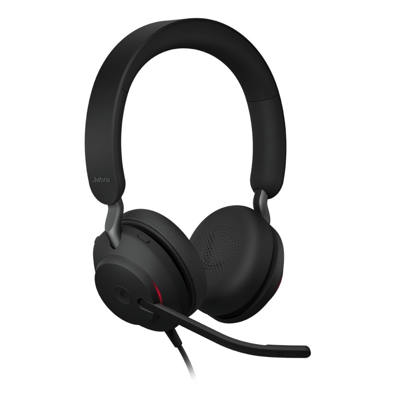 Jabra Evolve2 40 SE, Avec fil, BureauCentre d'appels, 168,5 g, Casque, Noir