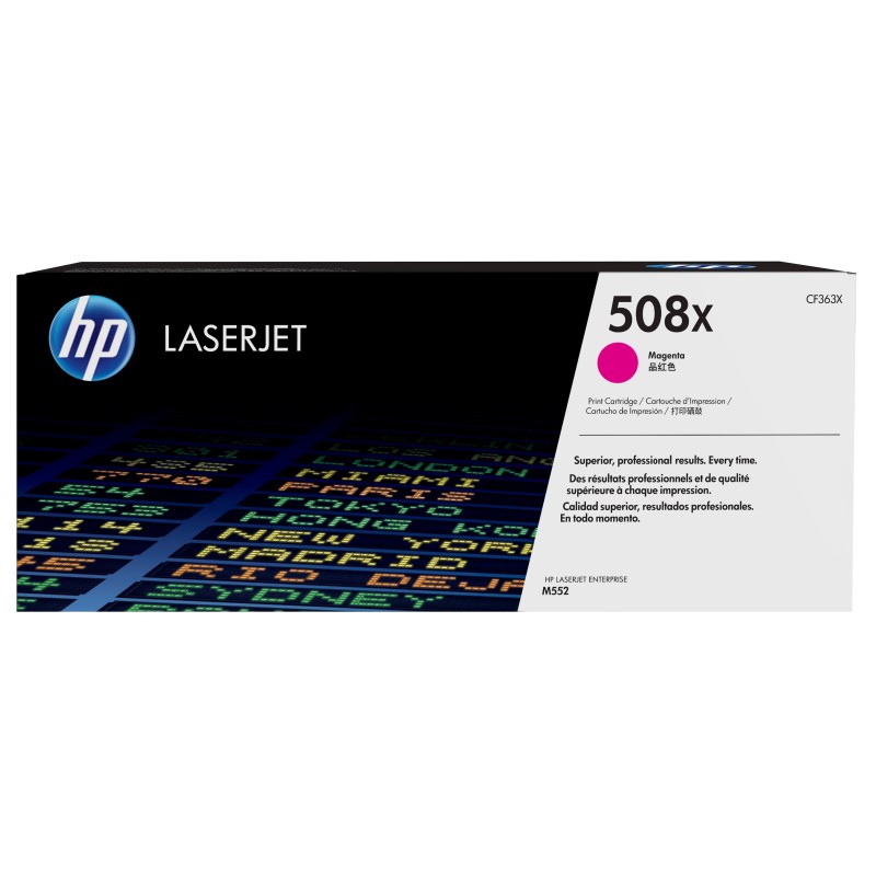 HP 508X toner LaserJet Magenta grande capacité authentique, 9500 pages, Magenta, 1 pièce