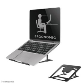 Neomounts NSLS085BLACK Support pour ordinateur portable 10-17" - pliable - compact - universel, Supports de Laptop, Noir, Aluminium, 25,4 cm 10", 43,2 cm 17", 254 - 431,8 mm 10 - 17