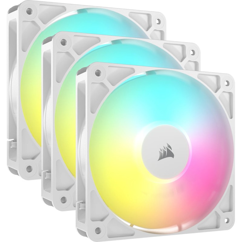 Corsair RS120 ARGB, Ventilateur, 12 cm, 420 trmin, 2100 trmin, Blanc