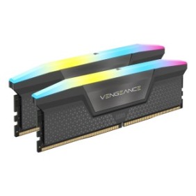 Corsair Vengeance RGB CMH64GX5M2D5600Z40, 64 Go, 2 x 32 Go, DDR5, 5600 MHz, 288-pin DIMM, Gris