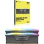 Corsair Vengeance RGB CMH16GX5M2B5600Z40, 16 Go, 1 x 16 Go, DDR5, 5600 MHz, 288-pin DIMM, Gris