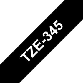 Brother TZE-345, Blanc sur noir, TZe, Transfert thermique, Philippines, 5 année, Brother