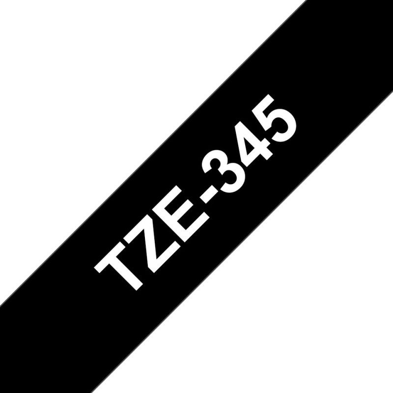 Brother TZE-345, Blanc sur noir, TZe, Transfert thermique, Philippines, 5 année, Brother