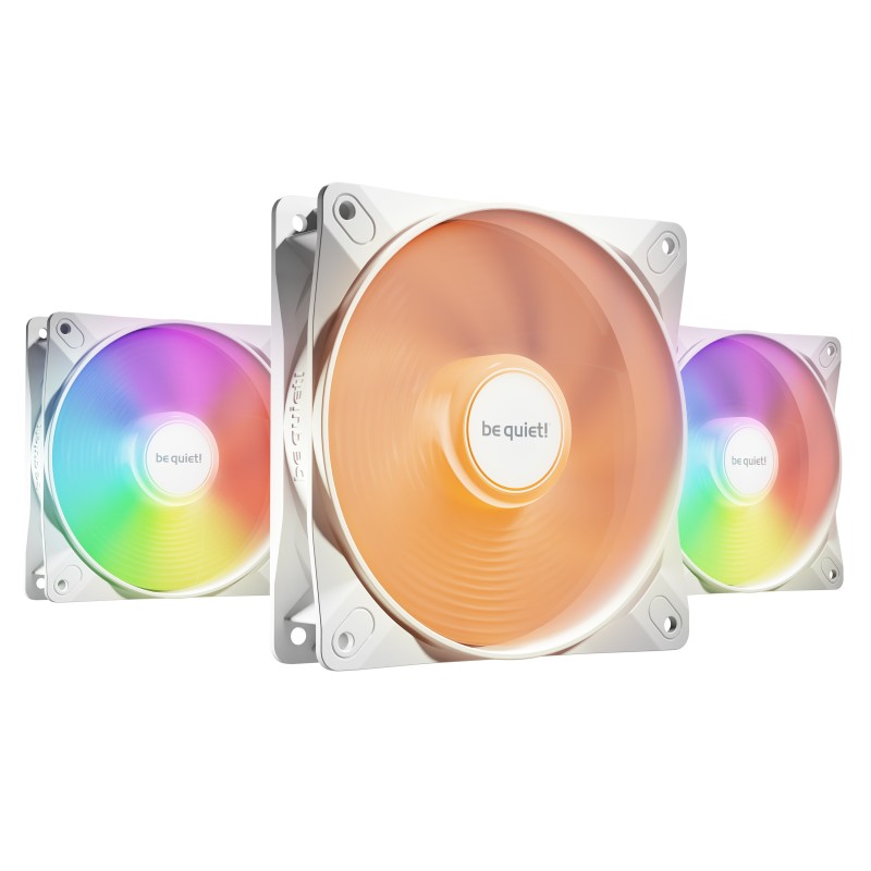 Be Quiet! Light Wings LX 120 mm PWM | Ventilateur PC ARGB White, Pack de 3, Ventilateur, 12 cm, 1600 trmin, 87,5 m³h, Blanc