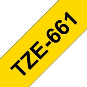 Brother TZE-661, TZ, Jaune, Chine, 5 année, 3,6 cm, 8 m