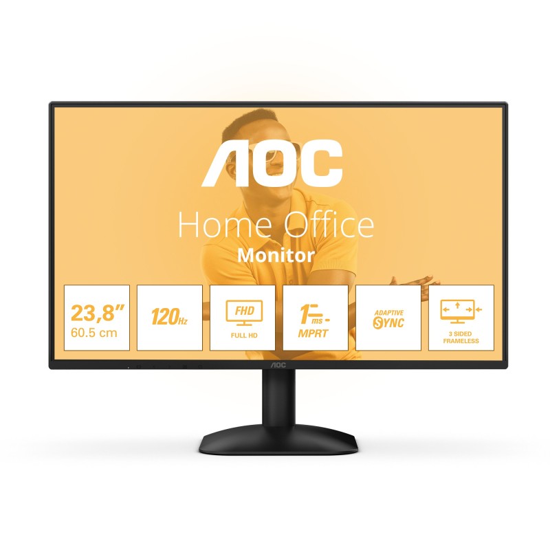 AOC 24B31H, 60,5 cm 23.8", 1920 x 1080 pixels, Full HD, 4 ms, Noir