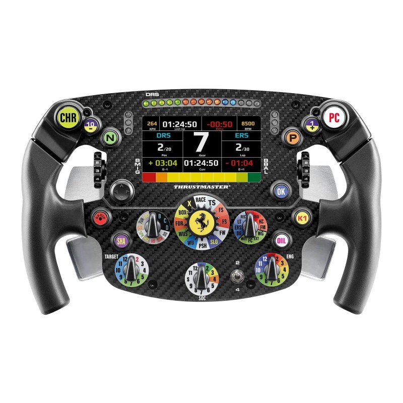 ThrustMaster Formula Wheel Add-On Ferrari SF-25 Edition, Roue de course, Noir, Fibre de carbone, 10,9 cm 4.3", Thrustmaster T818, Thrustmaster T598, 280 mm