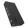 ICY BOX IB-DK2255AC, Avec fil, USB 3.2 Gen 2 3.1 Gen 2 Type-C, 96 W, 3,5 mm, 10,100,1000 Mbits, Noir