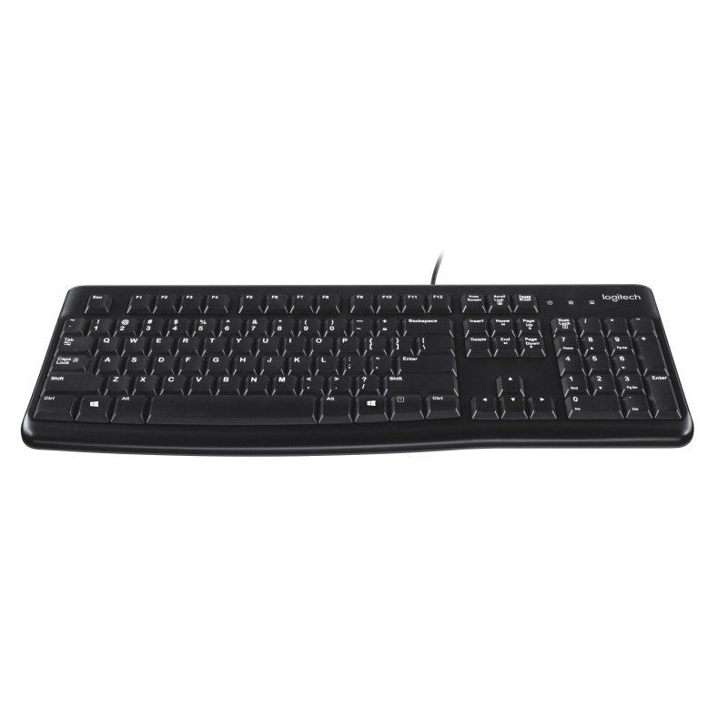 Logitech K120 for Business, Taille réelle 100 %, Avec fil, USB, QWERTY, Noir