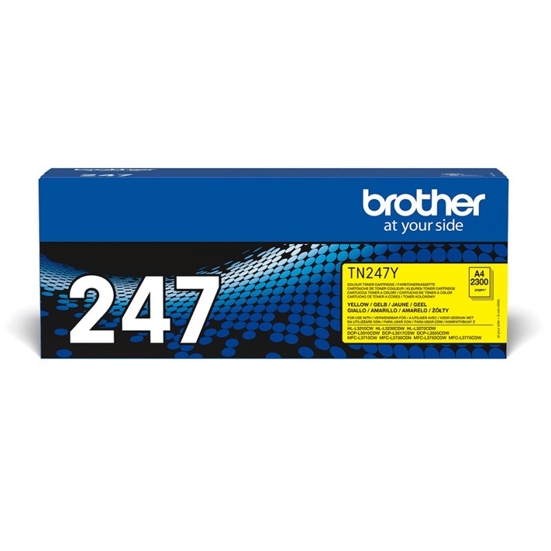 Brother TN-247Y - Cartouche de toner originale – Jaune, 2300 pages, Jaune, 1 pièce