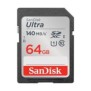 SanDisk Western Digital SanDisk Ultra, 64 Go, SDHC, Classe 10, 80 Mos, Class 1 , Résistant aux chocs, Résistant à une température, Résistant à l’eau, Résistant aux rayons X