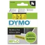 Dymo D1 étiquettes autocollantes authentiques | impression en noir sur fond jaune | 12 mm x 7 m | pour étiqueteuses LabelManager, Noir sur jaune, D1, Polyester, Belgique, -18 - 90 C, DYMO