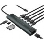 Conceptronic DONN06G, USB 3.2 Gen 1 3.1 Gen 1 Type-C, 60 W, Noir, Argent, MicroSD , SD, SDHC, SDXC, HDMI, RJ-45, USB 3.2 Gen 1 3.1 Gen 1 Type-A, USB 3.2 Gen 1 3.1 Gen 1 Type-C, Aluminium