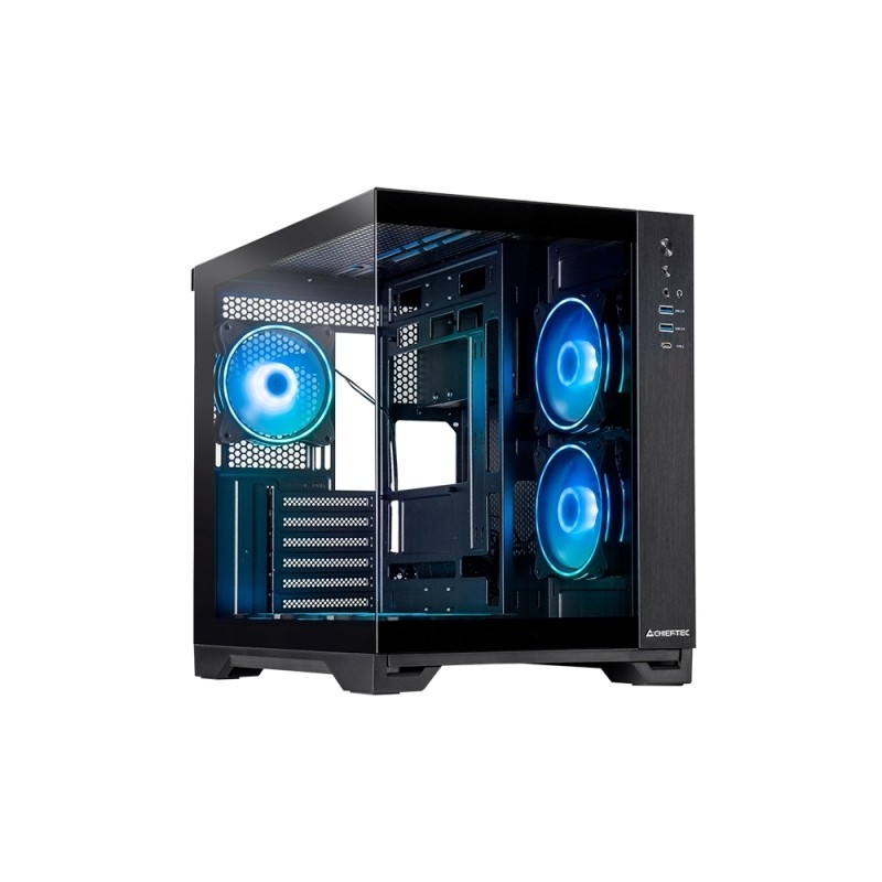 Chieftec Visio GM-30B-TG-OP schwarz Tempered Glass x 2