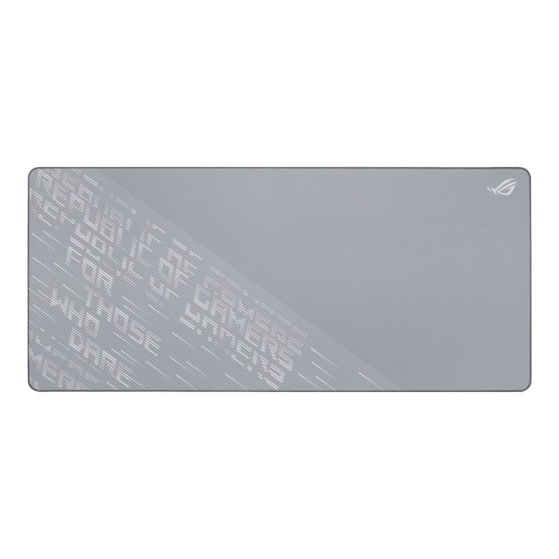 ASUS ROG Scabbard II Arctic Gray XXL, Gris, Motif, Vêtement, Caoutchouc, Base antidérapante, Tapis de souris de jeu
